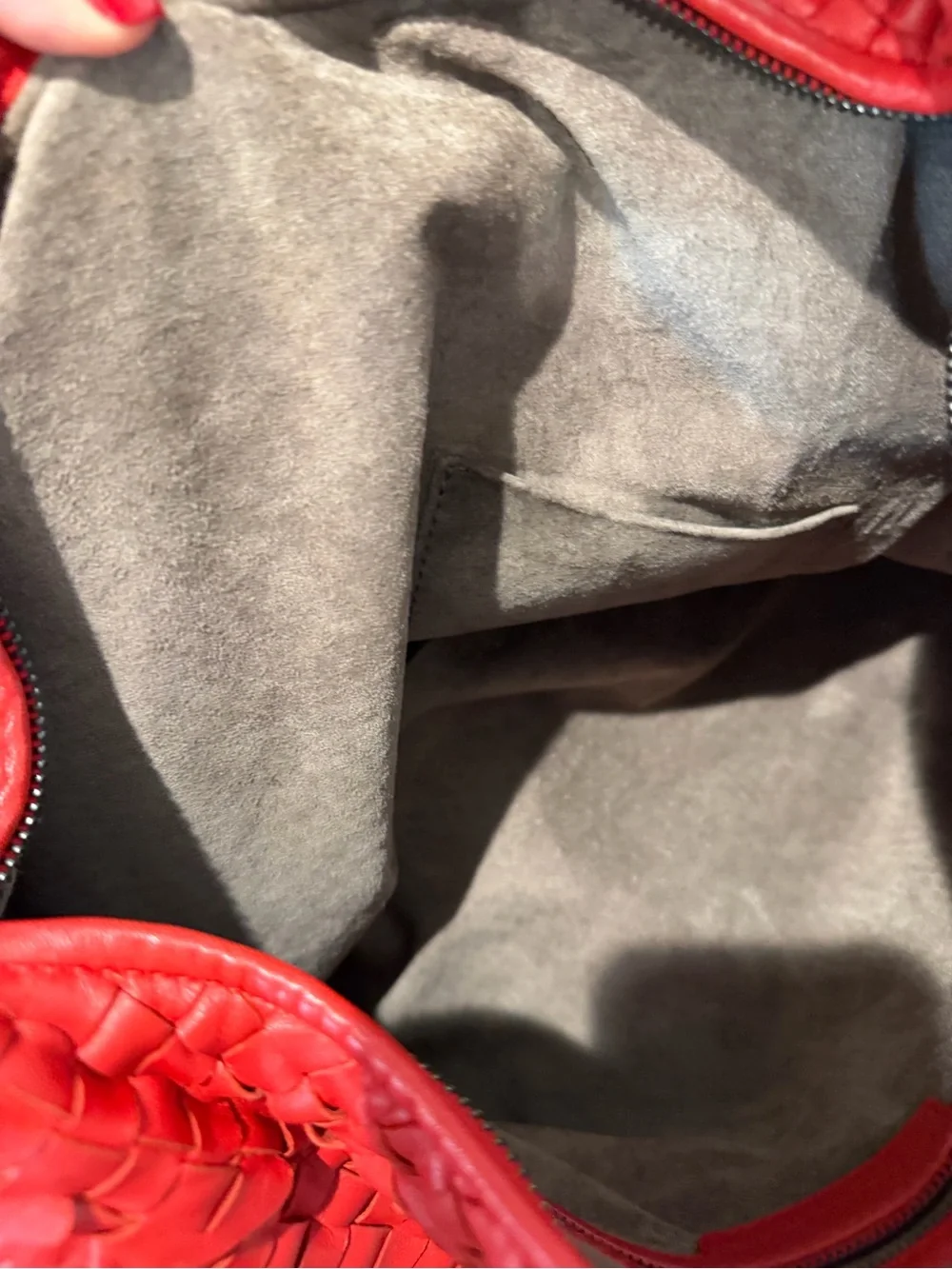 Bottega Veneta Red Intrecciato Leather Hobo